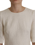 Dolce & Gabbana Exquisite Jacquard Midi Dress in White