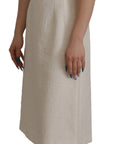 Dolce & Gabbana Exquisite Jacquard Midi Dress in White