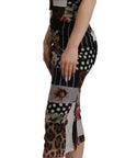 Dolce & Gabbana Elegant Patchwork Midi Silk Blend Dress