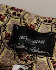 Dolce & Gabbana High Waist Cropped Leopard Jacquard Pants