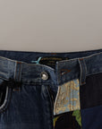 Dolce & Gabbana Patchwork Jacquard Denim Relaxed Jeans