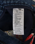 Dolce & Gabbana Patchwork Jacquard Denim Relaxed Jeans