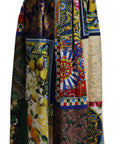Dolce & Gabbana High Waist Maxi Skirt with Sicilian Patterns