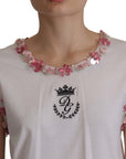 Dolce & Gabbana Chic Sequined Crown Tank Top T-Shirt