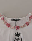 Dolce & Gabbana Chic Sequined Crown Tank Top T-Shirt