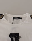 Dolce & Gabbana Elegant Floral Crewneck Cotton Tee