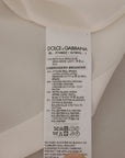 Dolce & Gabbana Elegant Silk Blouse with Gold Crown Embroidery
