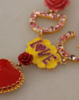 Dolce & Gabbana Glamorous Gold Crystal Charm Necklace