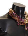 Dolce & Gabbana Sicilian Sparkle Gold-Tone Statement Necklace