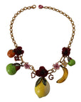 Dolce & Gabbana Chic Gold Statement Sicily Fruit Necklace