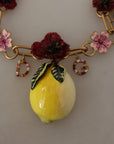 Dolce & Gabbana Chic Gold Statement Sicily Fruit Necklace