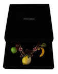 Dolce & Gabbana Chic Gold Statement Sicily Fruit Necklace