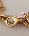 Dolce & Gabbana Elegant Gold Lilly Flower Pendant Necklace