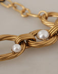 Dolce & Gabbana Elegant Gold Lilly Flower Pendant Necklace