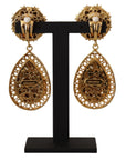 Dolce & Gabbana Baroque Multicolor Crystal Dangle Earrings