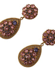 Dolce & Gabbana Baroque Multicolor Crystal Dangle Earrings