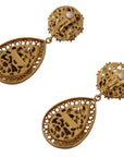 Dolce & Gabbana Baroque Multicolor Crystal Dangle Earrings