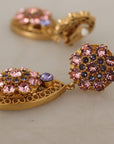 Dolce & Gabbana Baroque Multicolor Crystal Dangle Earrings