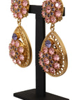 Dolce & Gabbana Baroque Multicolor Crystal Dangle Earrings