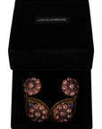Dolce & Gabbana Baroque Multicolor Crystal Dangle Earrings