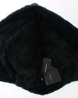 Dolce & Gabbana Exclusive Green Weasel Fur Hooded Scarf