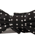Dolce & Gabbana Elegant Black and White Polka Dot Silk Bow Tie