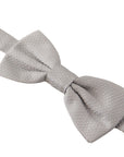 Dolce & Gabbana Chic Gray Silk Bow Tie