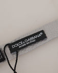 Dolce & Gabbana Chic Gray Silk Bow Tie
