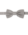 Dolce & Gabbana Chic Gray Silk Bow Tie