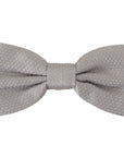 Dolce & Gabbana Chic Gray Silk Bow Tie