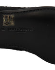 Dolce & Gabbana Elegant Jacquard Black Loafers Slide On Flats