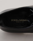 Dolce & Gabbana Elegant Black Leather Derby Shoes