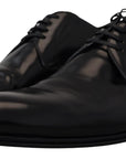 Dolce & Gabbana Elegant Black Leather Derby Shoes