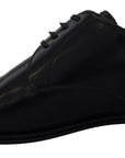 Dolce & Gabbana Elegant Black Leather Derby Shoes