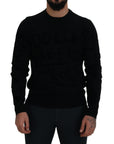 Dolce & Gabbana Elegant Black Logo Wool Sweater