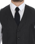 Dolce & Gabbana Elegant Gray Wool Formal Vest