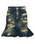 Marc Jacobs Marc Jacobs The Rip And Repair Straight Jean Skirt