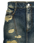 Marc Jacobs Marc Jacobs The Rip And Repair Straight Jean Skirt