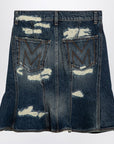 Marc Jacobs Marc Jacobs Washed denim skirt with worn details