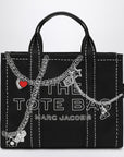 Marc Jacobs Marc Jacobs The Small Tote Bag nera in canvas with designs