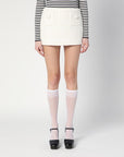 Marc Jacobs Marc Jacobs Ivory textured tweed mini skirt