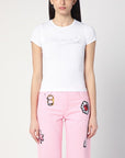 Marc Jacobs Marc Jacobs White T-shirt with logo and micro crystals
