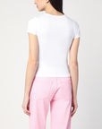 Marc Jacobs Marc Jacobs White T-shirt with logo and micro crystals