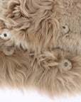 Dolce & Gabbana Elegant Alpaca Fur Shoulder Wrap in Beige