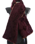 Dolce & Gabbana Exquisite Leopard Print Lambskin Fur Scarf