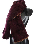 Dolce & Gabbana Exquisite Leopard Print Lambskin Fur Scarf