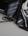 Dolce & Gabbana Elegant Banana Leaf Print Silk Bomber Jacket