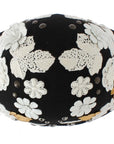 Dolce & Gabbana Elegant Black Floral Wool Cloche Hat