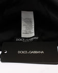 Dolce & Gabbana Elegant Black Floral Wool Cloche Hat