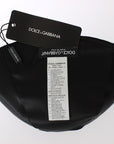 Dolce & Gabbana Elegant Black Crystal-Adorned Cloche Hat